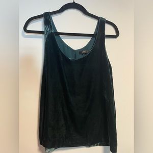 J Crew velvet green tank size 4T